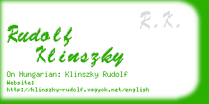 rudolf klinszky business card